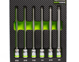 theballhexset2 6-PC 3/8" RPT Drive Long SAE Ball Hex Driver Set
