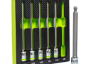 theballhexset2 6-PC 3/8" RPT Drive Long SAE Ball Hex Driver Set
